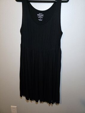 torrid Black Sleeveless Gathered Skirt Knit Dress